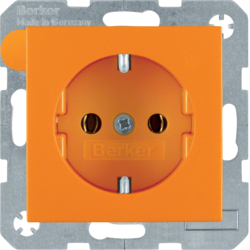 47431914 SCHUKO socket outlet Berker S.1/B.3/B.7, orange matt
