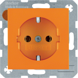 47438914 SCHUKO socket outlet Berker S.1/B.3/B.7, orange glossy