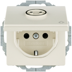 47446042 SCHUKO socket outlet with hinged cover with enhanced touch protection