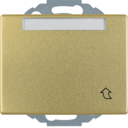 47580002 SCHUKO socket outlet with hinged cover with labelling field,  enhanced contact protection,  Mounting orientation variable in 45° steps,  Berker Arsys,  gold matt,  aluminium anodised