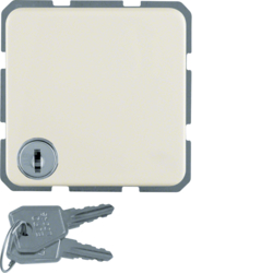 4763 SCHUKO socket outlet with hinged cover Lock - differing lockings,  Splash-protected flush-mounted IP44, white glossy