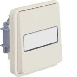 50413512 Push-button insert,  NO contact with rocker surface-mounted/flush-mounted with labelling field - illuminated,  Berker W.1, polar white matt