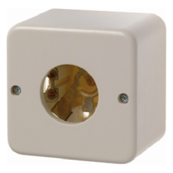 510040 Surface-mounted push-button/pilot lamp E10, NO contact Surface-mounted,  white glossy