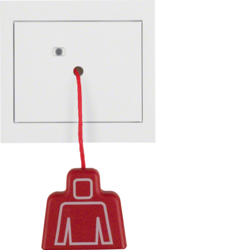 52027009 Pullcord push-button with frame Berker K.1, polar white glossy