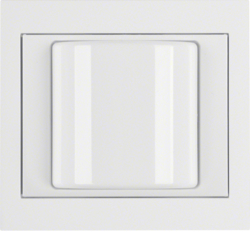 52037009 Light signal with frame Berker K.1, polar white glossy