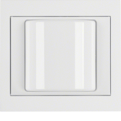 52037009 Light signal with frame Berker K.1, polar white glossy