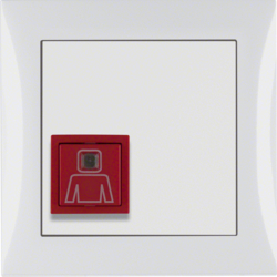 52068989 Call button with frame Berker S.1, polar white glossy