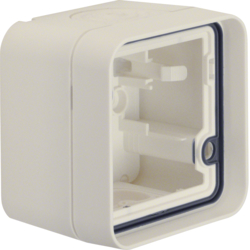 6118913502 Housing with frame surface-mounted Berker W.1, polar white matt