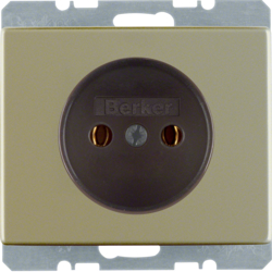 6161140001 Socket outlet without earthing contact with screw terminals,  Berker Arsys,  light bronze matt,  aluminium lacquered