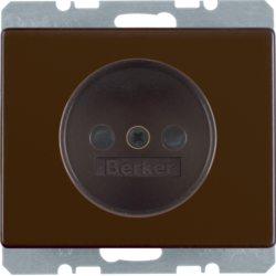 6161150001 Socket outlet without earthing contact with screw terminals,  Berker Arsys,  brown glossy