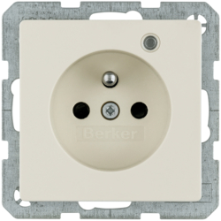 6765096082 Socket outlet with earth contact pin and monitoring LED with enhanced touch protection,  Screw-in lift terminals