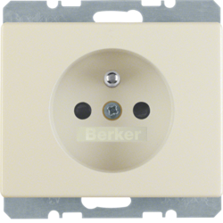 6768750002 Socket outlet with earthing pin with enhanced touch protection,  Berker Arsys,  white glossy