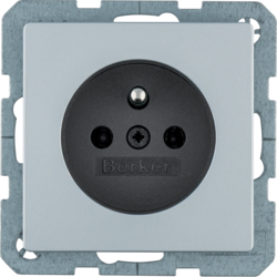 6768766074 Socket outlet with earthing pin with enhanced touch protection,  Berker Q.1/Q.3/Q.7/Q.9