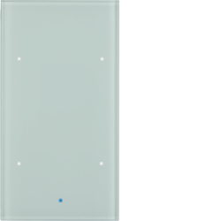 75142830 KNX Glass sensor 2gang comfort with integral bus coupling unit,  KNX - Berker TS Sensor,  glass polar white