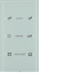 75143150 Touch sensor 3gang comfort with integral bus coupling unit,  KNX - Berker TS Sensor - configured,  glass polar white