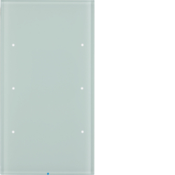 75143850 Touch sensor 3gang comfort with integral bus coupling unit,  KNX - Berker R.3, glass polar white