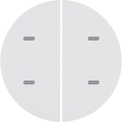75162869 2gang for push-button module with clear lens,  polar white glossy