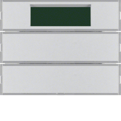 75662774 Push-button 2gang with thermostat Labelling fields,  Display,  KNX - Berker K.1/K.5, aluminium