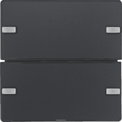80142326 Push-button 2gang with labelling fields,  and RGB LED,  with integrated temperature sensor,  KNX - Berker Q.1/Q.3, anthracite