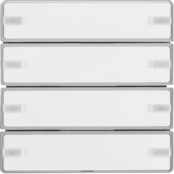 80144321 Push-button 4gang with labelling fields,  and RGB LED,  with integrated temperature sensor,  KNX - Berker Q.1/Q.3