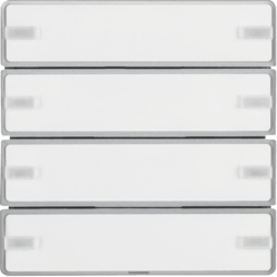 80144321 Push-button 4gang with labelling fields,  and RGB LED,  with integrated temperature sensor,  KNX - Berker Q.1/Q.3