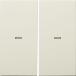 80960382 Cover for 2gang for push-button module with clear lenses,  KNX - Berker S.1/B.3/B.7, white glossy