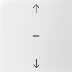 80961289 Cover for 1gang for push-button module with clear lens,  KNX - Berker S.1/B.3/B.7, polar white glossy