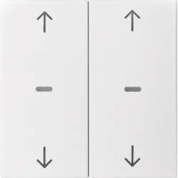 80961399 Cover for 2gang for push-button module with clear lenses,  KNX - Berker S.1/B.3/B.7, polar white,  matt,  plastic