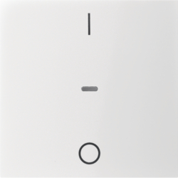 80962289 Cover for 1gang for push-button module with clear lens,  KNX - Berker S.1/B.3/B.7, polar white glossy