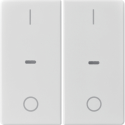 80962322 Cover for 2gang for push-button module with clear lenses,  KNX - Berker Q.1/Q.3, white velvety