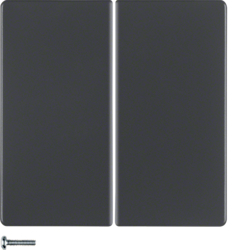 85146126 KNX radio button 2gang quicklink Berker Q.1/Q.3/Q.7/Q.9, anthracite velvety,  lacquered