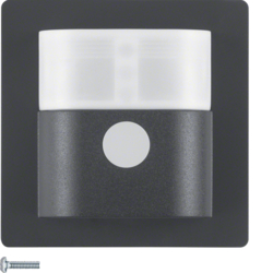 85342226 IR motion detector comfort 2.2 m Berker Q.1/Q.3/Q.7/Q.9, anthracite velvety,  lacquered