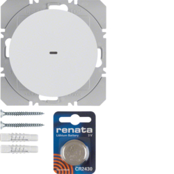 85655239 KNX radio wall-transmitter 1gang flat quicklink Berker R.1/R.3/R.8/Serie 1930/R.classic,  polar white glossy