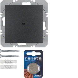 85655285 KNX radio wall-transmitter 1gang flat quicklink Berker S.1/B.3/B.7, anthracite,  matt