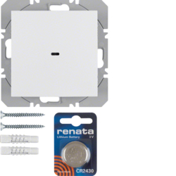 85655289 KNX radio wall-transmitter 1gang flat quicklink Berker S.1/B.3/B.7, polar white glossy