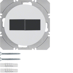 85656139 KNX radio wall-transmitter 2gang flat solar quicklink Berker R.1/R.3/R.8, polar white glossy