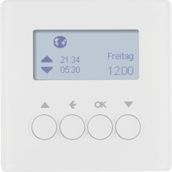 85741129 Blind time switch with display,  Berker Q.1/Q.3/Q.7/Q.9, polar white velvety