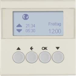 85741182 Blind time switch with display,  Berker S.1/B.3/B.7, white glossy