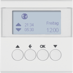 85741188 Blind time switch with display,  Berker S.1/B.3/B.7, polar white matt