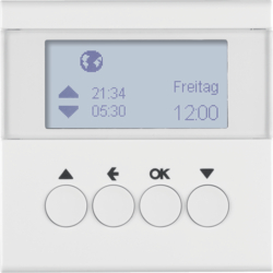 85741189 Blind time switch with display,  Berker S.1/B.3/B.7, polar white glossy