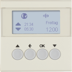 85745182 KNX radio blind time switch quicklink with display,  Berker S.1/B.3/B.7, white glossy