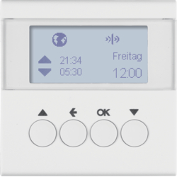 85745188 KNX radio blind time switch quicklink with display,  Berker S.1/B.3/B.7, polar white matt