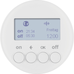 85745239 KNX radio timer quicklink with display,  Berker R.1/R.3/R.8/Serie 1930/R.classic,  polar white glossy