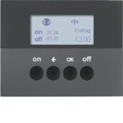 85745275 KNX radio timer quicklink with display,  Berker K.1, anthracite matt,  lacquered