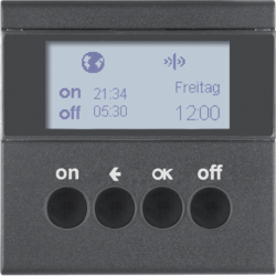 85745285 KNX radio timer quicklink with display,  Berker S.1/B.3/B.7, anthracite,  matt