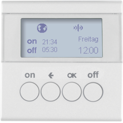 85745289 KNX radio timer quicklink with display,  Berker S.1/B.3/B.7, polar white glossy