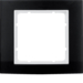 10113025 Frame 1gang Berker B.3, Aluminium black/polar white matt,  aluminium anodised