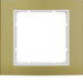 10113046 Frame 1gang Berker B.3, Aluminium gold/polar white matt,  aluminium anodised