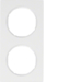 10122289 Frame 2gang Berker R.3, polar white glossy