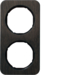 10122354 Frame 2gang Berker R.1, oak/black glossy,  stained wood